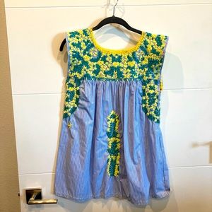 Mi Golondrina Flores top — hard to find striped color way — S — worn only once!